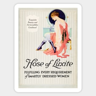 HOSE OF LUXITE HOSIERY Vintage Advertisement Poster by Artist Coles Phillips Sticker